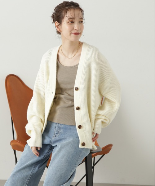 「N.（N. Natural Beauty Basic）」 ニットカーディガン MEDIUM ライトブルー レディース_画像3