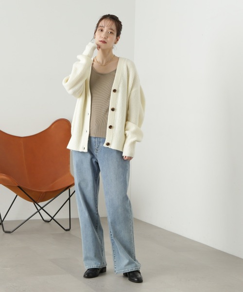 「N.（N. Natural Beauty Basic）」 ニットカーディガン MEDIUM ライトブルー レディース_画像4