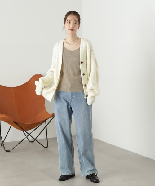 「N.（N. Natural Beauty Basic）」 ニットカーディガン MEDIUM ライトブルー レディース_画像6