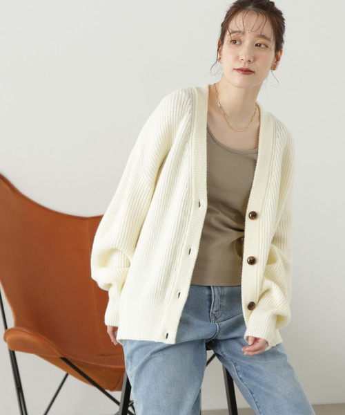 「N.（N. Natural Beauty Basic）」 ニットカーディガン MEDIUM ライトブルー レディース_画像7