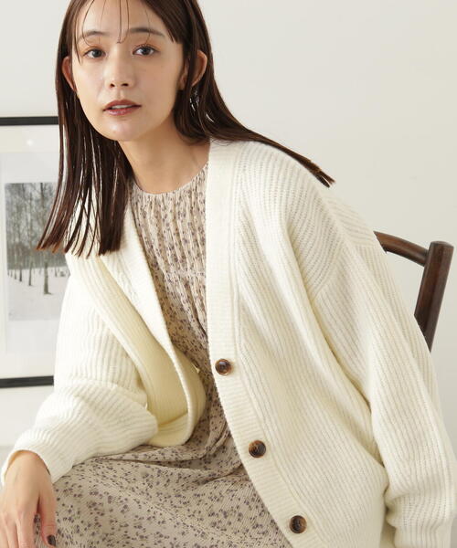 「N.（N. Natural Beauty Basic）」 ニットカーディガン MEDIUM ライトブルー レディース_画像8