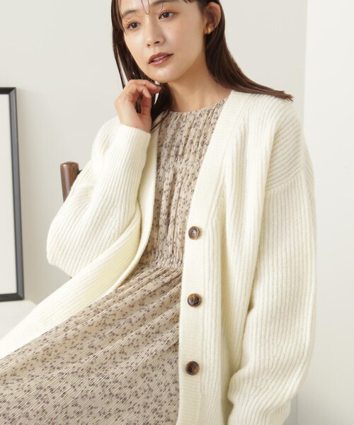 「N.（N. Natural Beauty Basic）」 ニットカーディガン MEDIUM ライトブルー レディース_画像9