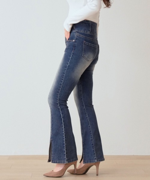 WORKS ジーンズ デニム デニムパンツ スーパーストレッチデニム 3個釦