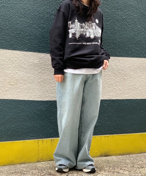 「mi via loca」 スウェットカットソー X-LARGE トップグレー レディース_画像3