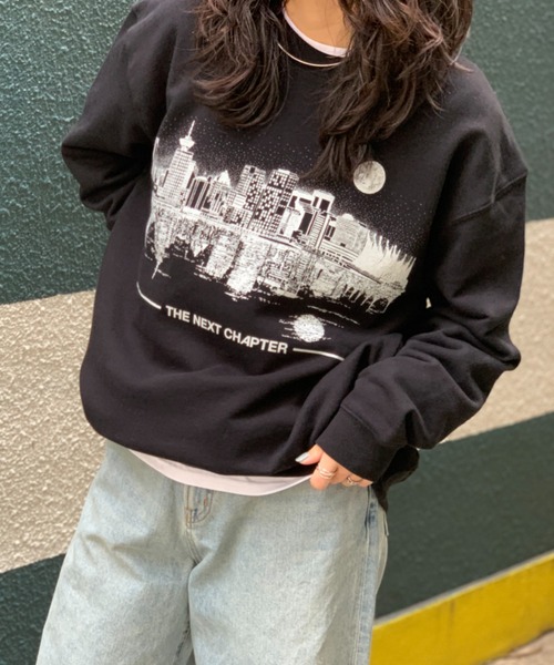 「mi via loca」 スウェットカットソー X-LARGE トップグレー レディース_画像6