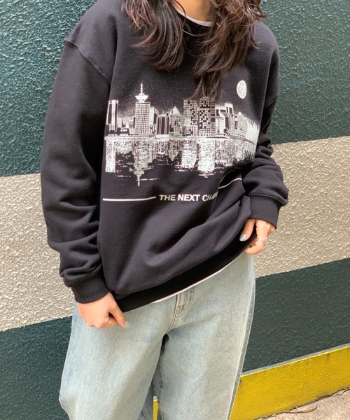 「mi via loca」 スウェットカットソー X-LARGE トップグレー レディース_画像8