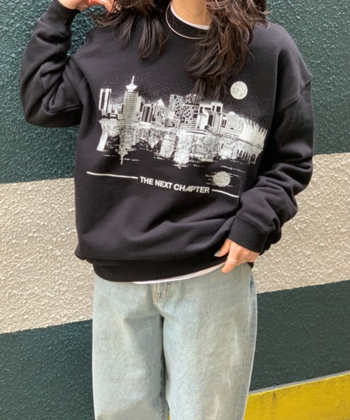 「mi via loca」 スウェットカットソー X-LARGE トップグレー レディース_画像9