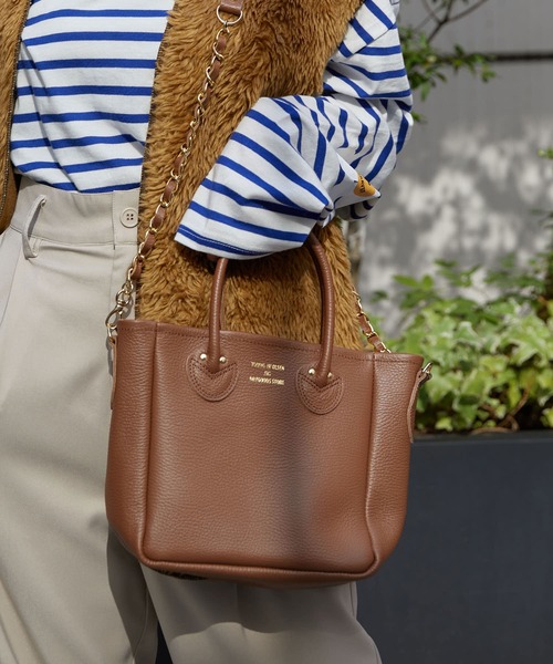 【人気商品】YOUNG & OLSEN 2wayバッグ　レザー　ブラウン 中古・古着通販】YOUNG & OLSEN The DRYGOODS STORE (ヤングアンド