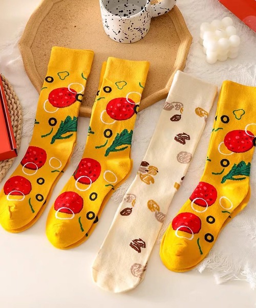ARCADE（アーケード） 靴下 ピザソックス / 靴下 お得な4足セット