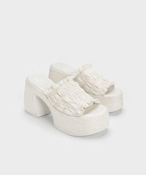 「CHARLES & KEITH」 ミュール 23.5cm ブラック レディース_画像5
