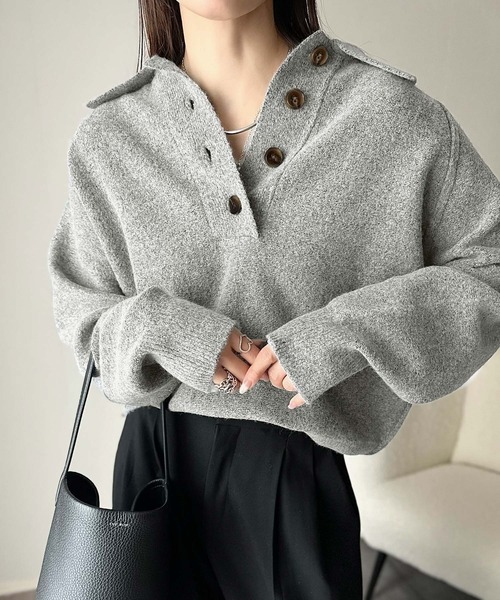 「classicalelf」 長袖ニット MEDIUM グレー レディース_画像2