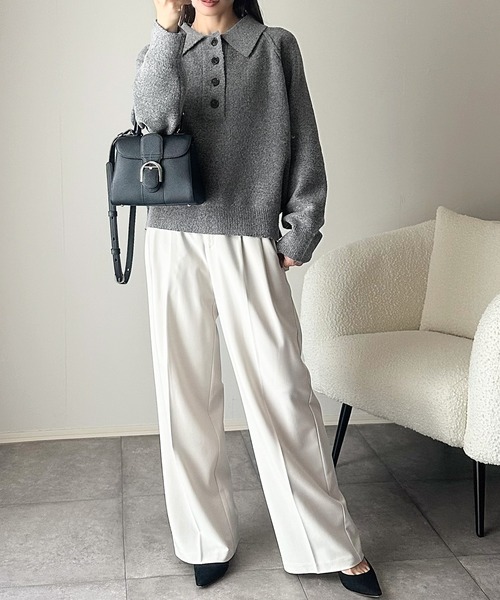 「classicalelf」 長袖ニット MEDIUM グレー レディース_画像7