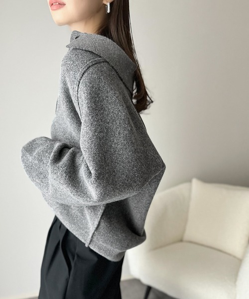 「classicalelf」 長袖ニット MEDIUM グレー レディース_画像8