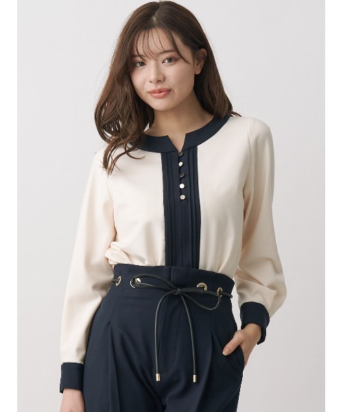 「TONAL」 長袖ブラウス 38 グレー レディース_画像5