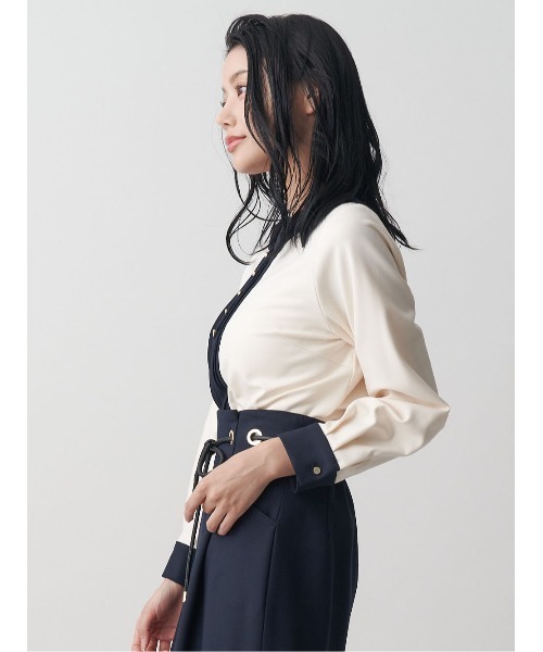 「TONAL」 長袖ブラウス 38 グレー レディース_画像7