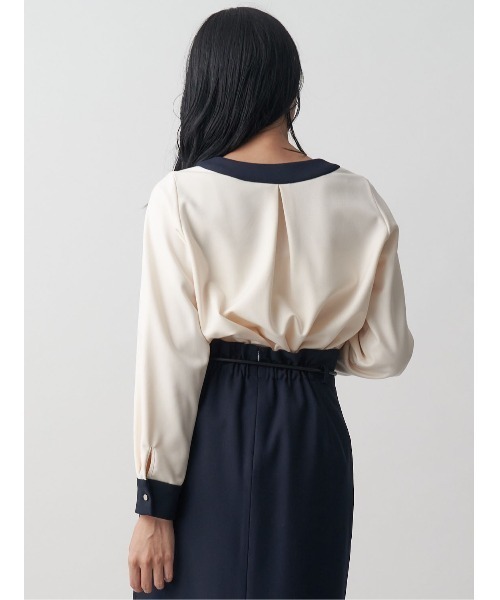 「TONAL」 長袖ブラウス 38 グレー レディース_画像8