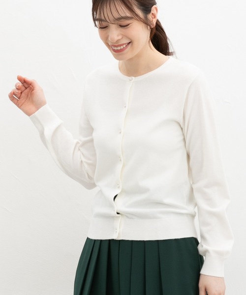 「Honeys」 「GLACIER」ニットカーディガン LL 杢グレー レディース_画像5