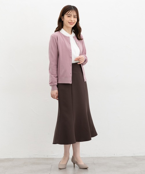 「Honeys」 「GLACIER」ニットカーディガン LL 杢グレー レディース_画像8