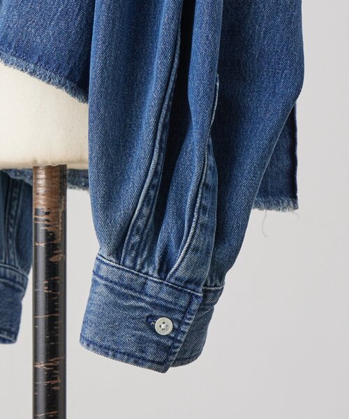 ブラウス シャツ 「FRIPIER」カットオフデニムシャツ レディース 