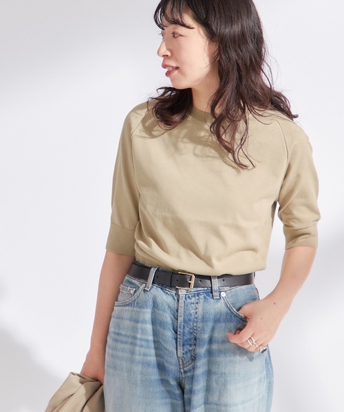 「journal standard L'essage」 半袖ニット FREE ベージュ レディース_画像5