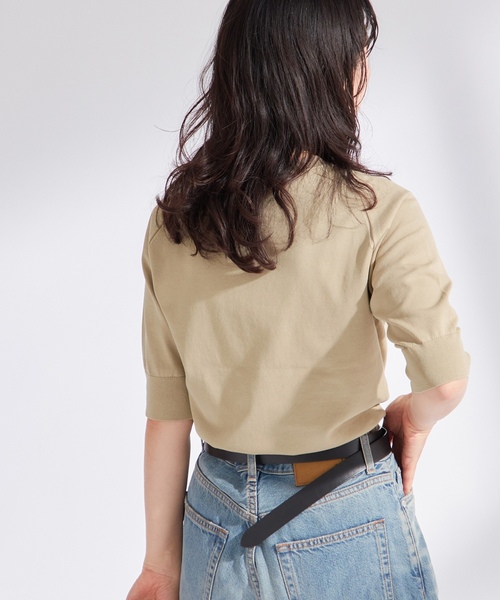 「journal standard L'essage」 半袖ニット FREE ベージュ レディース_画像6