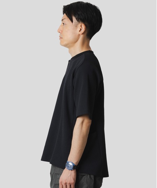 narifuri（ナリフリ） ヘンリーネック tシャツ マルチワッフルヘンリー
