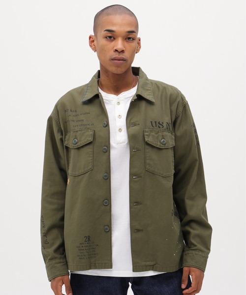 AVIREX（アヴィレックス） シャツ AGED LOOK L/S UTILITY SHIRT 