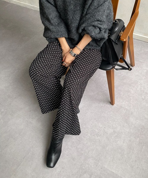 「DouDou」 イージーパンツ FREE ブラック レディース_画像3