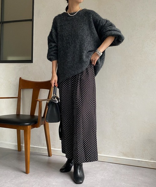 「DouDou」 イージーパンツ FREE ブラック レディース_画像4