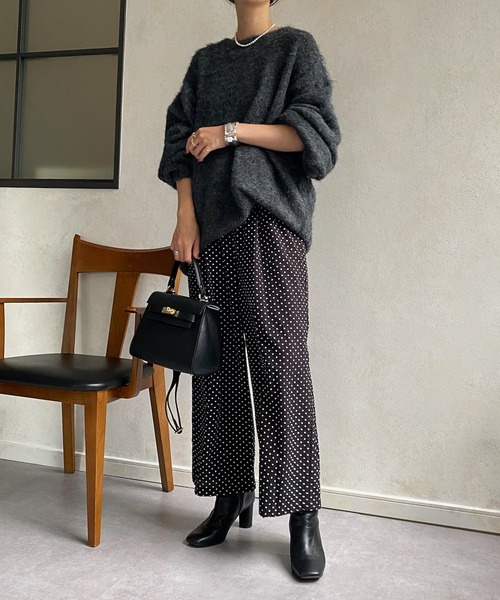 「DouDou」 イージーパンツ FREE ブラック レディース_画像5