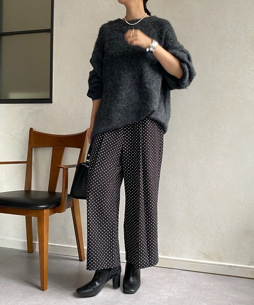 「DouDou」 イージーパンツ FREE ブラック レディース_画像6