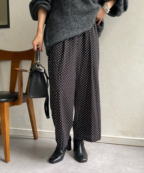 「DouDou」 イージーパンツ FREE ブラック レディース_画像9