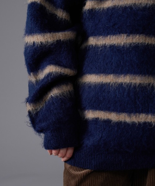 「ONCILY」 長袖ニット LARGE ネイビー メンズ_画像2