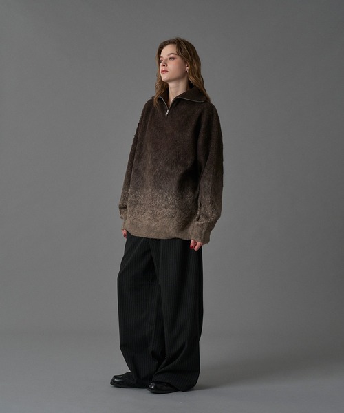 「ONCILY」 長袖ニット LARGE ネイビー メンズ_画像9