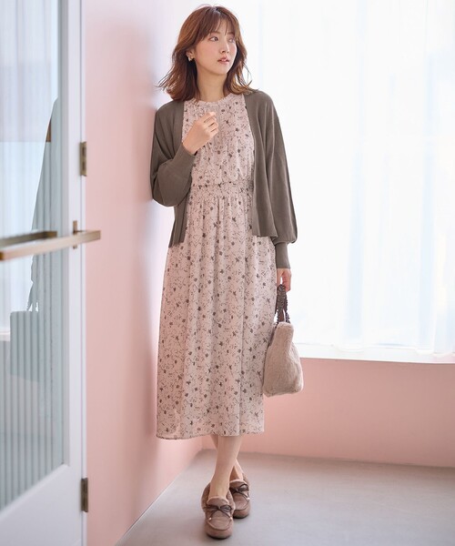 「ANY SIS」 長袖ワンピース 1 ピンク レディース_画像3