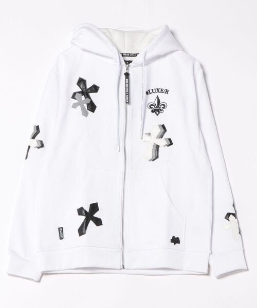 パーカー (RM)「LUXE/R GOLF」ストレッチ ポンチ クロスワッペン 長袖