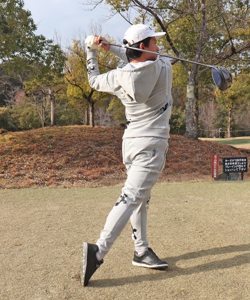 パーカー (RM)「LUXE/R GOLF」ストレッチ ポンチ クロスワッペン 長袖