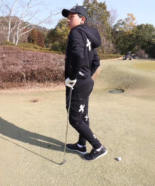 パーカー (RM)「LUXE/R GOLF」ストレッチ ポンチ クロスワッペン 長袖