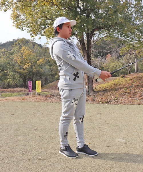 パーカー (RM)「LUXE/R GOLF」ストレッチ ポンチ クロスワッペン 長袖