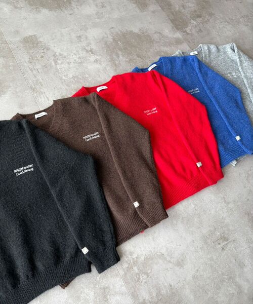 「FFEIN」 長袖ニット SMALL レッド メンズ_画像2