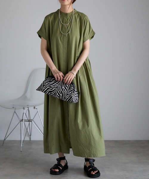「Fizz」 半袖ワンピース M ブルー レディース_画像3