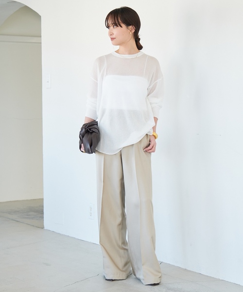 「Deuxieme Classe」 長袖カットソー FREE ホワイト レディース_画像4