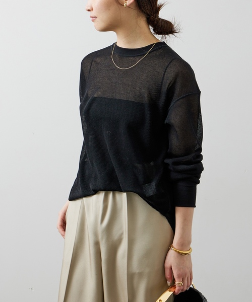 「Deuxieme Classe」 長袖カットソー FREE ホワイト レディース_画像8