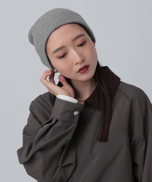 LEPSIM ゆきは企画 ビーズワッチ ニット帽 グレー 新品タグ付き タグ付き ニット帽 BIG ニットワッチ アクリル 56cm-64cm 伸びる ゴム