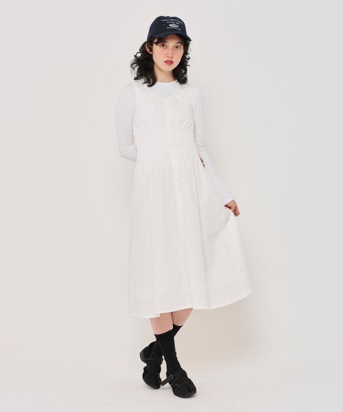 「TINA:JOJUN」 長袖カットソー M ピンクベージュ レディース_画像6