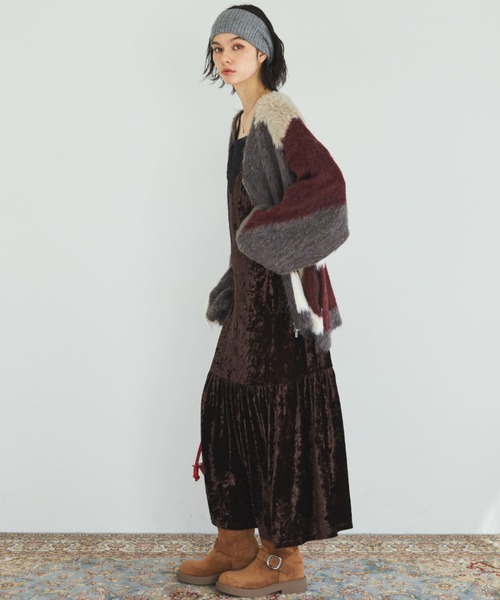 「MIRROR STOKE」 キャミソールワンピース MEDIUM アイボリー レディース_画像7