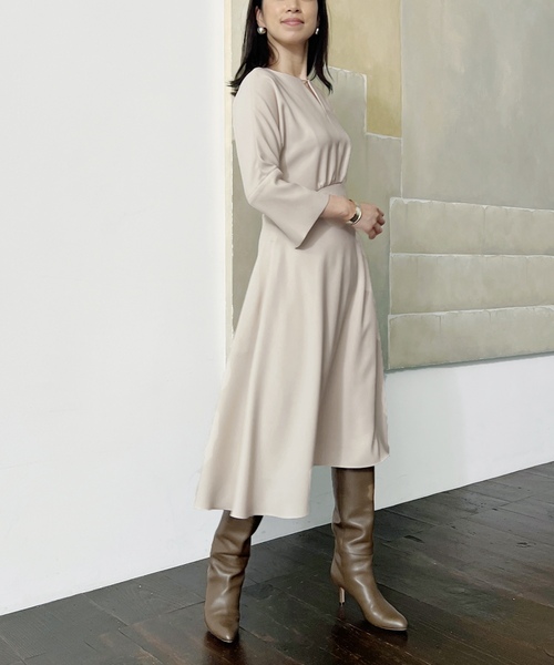 「VERMEIL par iena」 長袖ワンピース 38 ブラック レディース_画像2