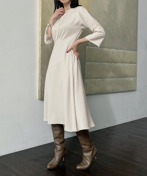 「VERMEIL par iena」 長袖ワンピース 38 ブラック レディース_画像7