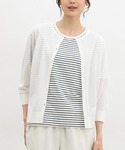 カーディガン 夏 「UVカット」7分袖クルーネ...の詳細画像3