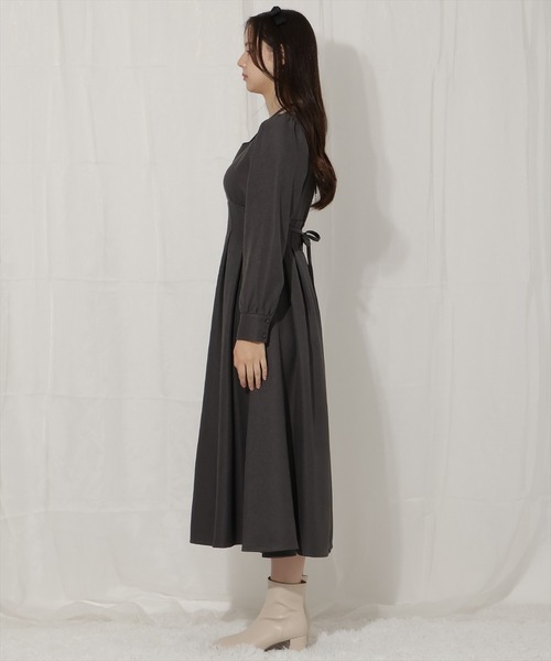 「WILLSELECTION」 長袖ワンピース FREE チャコールグレー レディース_画像2